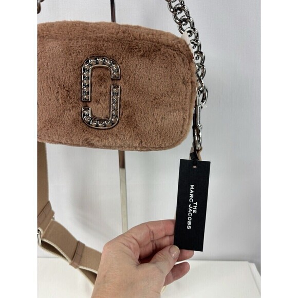 NWT Marc Jacobs The Snapshot Camera Fluffy Rose Faux Fur Crossbody Shoulder Bag - Picture 8 of 16